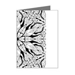 Seamless Tiling Pattern Hand Drawn Black White Mini Greeting Card