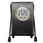 Seamless Tiling Pattern Hand Drawn Black White Pen Holder Desk Clock