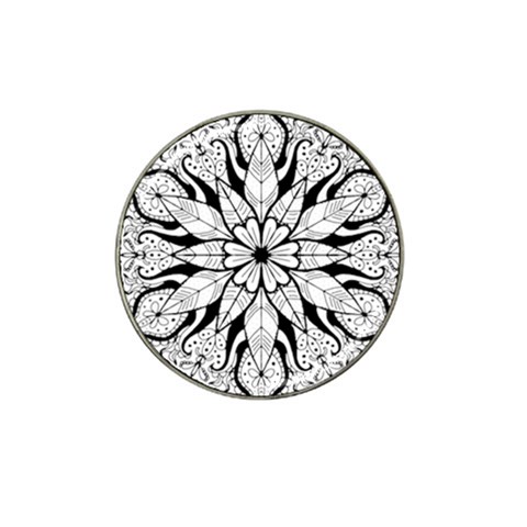 Seamless Tiling Pattern Hand Drawn Black White Hat Clip Ball Marker from ArtsNow.com Front