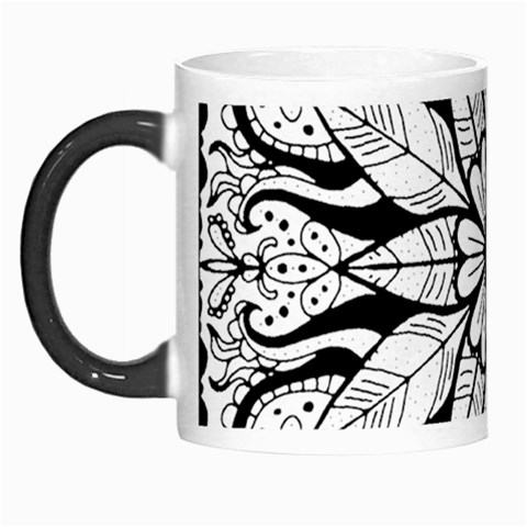 Seamless Tiling Pattern Hand Drawn Black White Morph Mug from ArtsNow.com Left