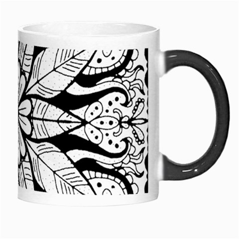 Seamless Tiling Pattern Hand Drawn Black White Morph Mug from ArtsNow.com Right