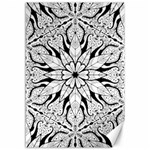 Seamless Tiling Pattern Hand Drawn Black White Canvas 12  x 18 