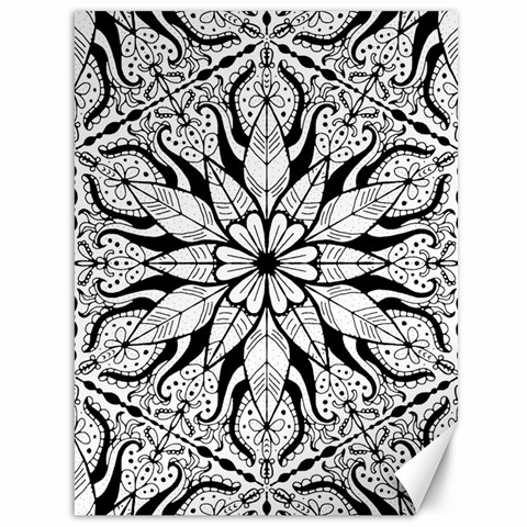 Seamless Tiling Pattern Hand Drawn Black White Canvas 36  x 48  from ArtsNow.com 35.26 x46.15  Canvas - 1