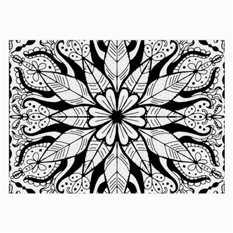 Seamless Tiling Pattern Hand Drawn Black White Large Glasses Cloth from ArtsNow.com Front