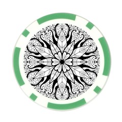 Seamless Tiling Pattern Hand Drawn Black White Poker Chip Card Guard (10 pack) from ArtsNow.com Front