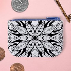 Seamless Tiling Pattern Hand Drawn Black White Mini Coin Purse from ArtsNow.com Back