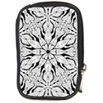 Seamless Tiling Pattern Hand Drawn Black White Compact Camera Leather Case