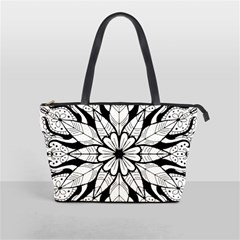 Seamless Tiling Pattern Hand Drawn Black White Classic Shoulder Handbag from ArtsNow.com Front