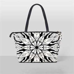 Seamless Tiling Pattern Hand Drawn Black White Classic Shoulder Handbag from ArtsNow.com Back