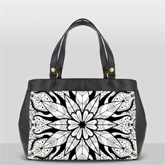 Seamless Tiling Pattern Hand Drawn Black White Oversize Office Handbag (2 Sides) from ArtsNow.com Front