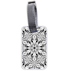 Seamless Tiling Pattern Hand Drawn Black White Luggage Tag (two sides) from ArtsNow.com Front