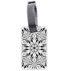 Seamless Tiling Pattern Hand Drawn Black White Luggage Tag (two sides) from ArtsNow.com Back