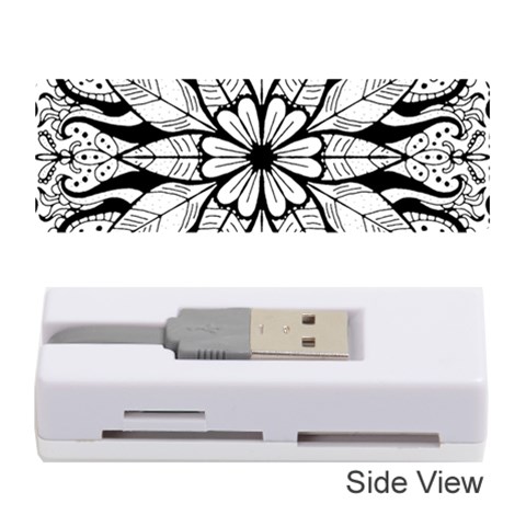 Seamless Tiling Pattern Hand Drawn Black White Memory Card Reader (Stick) from ArtsNow.com Front