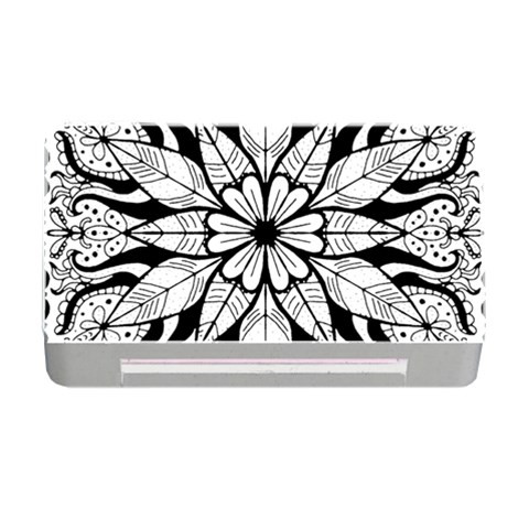 Seamless Tiling Pattern Hand Drawn Black White Memory Card Reader with CF from ArtsNow.com Front