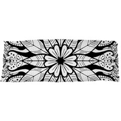 Seamless Tiling Pattern Hand Drawn Black White 15 x40  Body Pillow Case Dakimakura (Two Sides) from ArtsNow.com Back