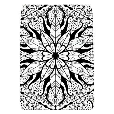 Seamless Tiling Pattern Hand Drawn Black White Removable Flap Cover (S) from ArtsNow.com Front