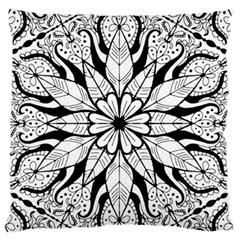 Seamless Tiling Pattern Hand Drawn Black White Standard Premium Plush Fleece Cushion Case (Two Sides) from ArtsNow.com Front