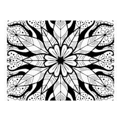 Seamless Tiling Pattern Hand Drawn Black White Two Sides Premium Plush Fleece Blanket (Mini) from ArtsNow.com 35 x27  Blanket Front