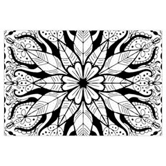 Seamless Tiling Pattern Hand Drawn Black White 16 x24  Lumbar Throw Cushion Case (Two Sides) from ArtsNow.com Front