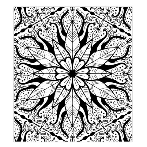 Seamless Tiling Pattern Hand Drawn Black White Duvet Cover (King Size) from ArtsNow.com Duvet Quilt