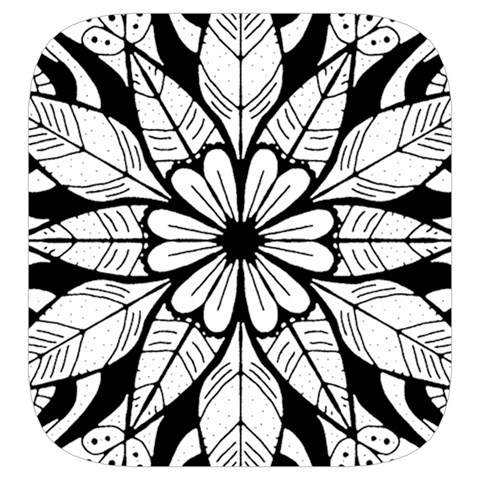 Seamless Tiling Pattern Hand Drawn Black White Toiletries Pouch from ArtsNow.com Side Left