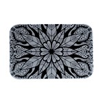 Seamless Tiling Pattern Hand Drawn Black White Open Lid Metal Box (Silver)  