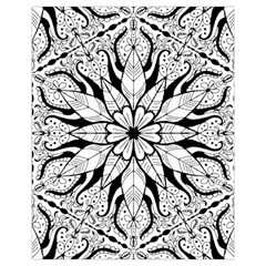 Seamless Tiling Pattern Hand Drawn Black White Drawstring Pouch (XL) from ArtsNow.com Front