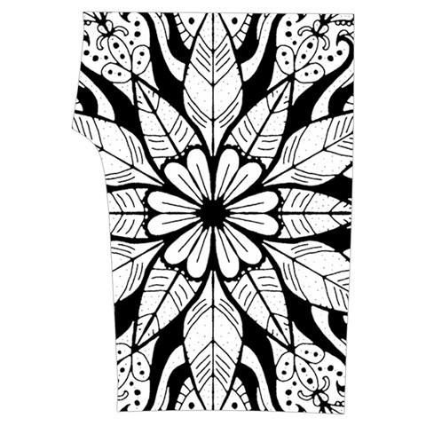 Seamless Tiling Pattern Hand Drawn Black White Sleeveless Cozy Lounge Set  from ArtsNow.com Front Bottom Left