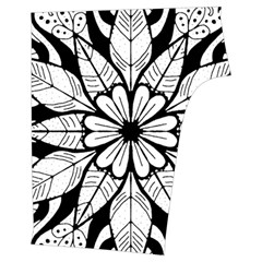 Seamless Tiling Pattern Hand Drawn Black White Sleeveless Cozy Lounge Set  from ArtsNow.com Back Bottom Left