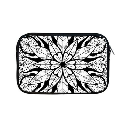 Seamless Tiling Pattern Hand Drawn Black White Apple MacBook Pro 13  Zipper Case from ArtsNow.com Front