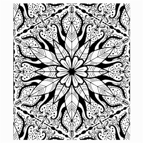 Seamless Tiling Pattern Hand Drawn Black White Kids  Hooded Rain Ponchos from ArtsNow.com Hood Right