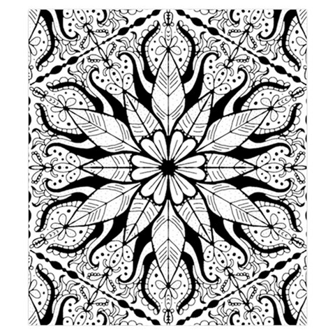 Seamless Tiling Pattern Hand Drawn Black White Kids  Hooded Rain Ponchos from ArtsNow.com Pocket