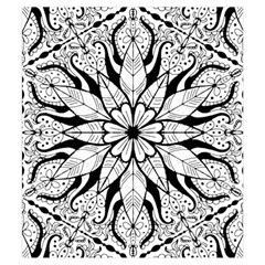 Seamless Tiling Pattern Hand Drawn Black White Kids  Hooded Rain Ponchos from ArtsNow.com Pocket