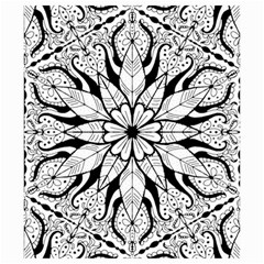 Seamless Tiling Pattern Hand Drawn Black White Kids  Hooded Rain Ponchos from ArtsNow.com Hood Left