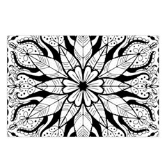 Seamless Tiling Pattern Hand Drawn Black White Waist Pouch (Small) from ArtsNow.com Loop