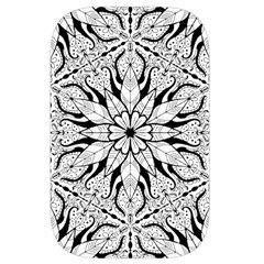 Seamless Tiling Pattern Hand Drawn Black White Waist Pouch (Large) from ArtsNow.com Front