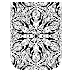 Seamless Tiling Pattern Hand Drawn Black White Waist Pouch (Large) from ArtsNow.com Front Pocket