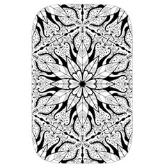 Seamless Tiling Pattern Hand Drawn Black White Waist Pouch (Large) from ArtsNow.com Back