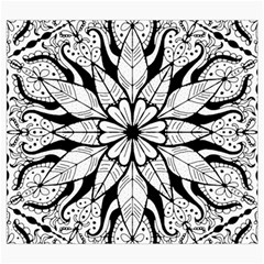 Seamless Tiling Pattern Hand Drawn Black White Roll Up Canvas Pencil Holder (S) from ArtsNow.com Front