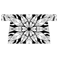 Seamless Tiling Pattern Hand Drawn Black White Wristlet Pouch Bag (Small) from ArtsNow.com Front