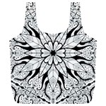 Seamless Tiling Pattern Hand Drawn Black White Full Print Recycle Bag (XXL)