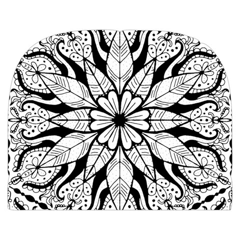 Seamless Tiling Pattern Hand Drawn Black White Make Up Case (Small) from ArtsNow.com Front