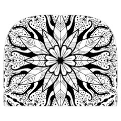 Seamless Tiling Pattern Hand Drawn Black White Make Up Case (Small) from ArtsNow.com Front