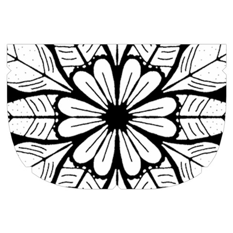 Seamless Tiling Pattern Hand Drawn Black White Make Up Case (Small) from ArtsNow.com Side Right