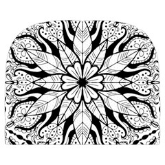 Seamless Tiling Pattern Hand Drawn Black White Make Up Case (Large) from ArtsNow.com Front