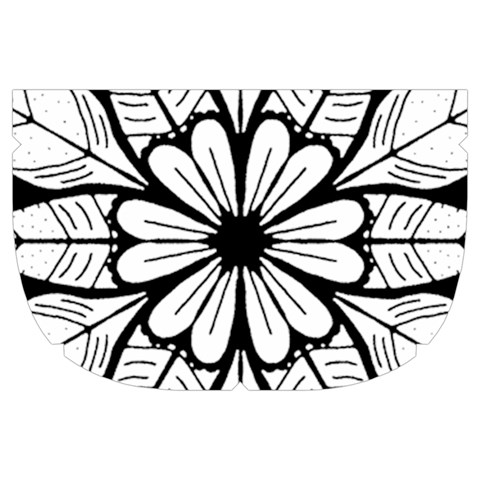 Seamless Tiling Pattern Hand Drawn Black White Make Up Case (Large) from ArtsNow.com Side Right