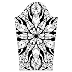 Seamless Tiling Pattern Hand Drawn Black White Kids  Long Sleeve Velvet Lounge Robe from ArtsNow.com Sleeve Right