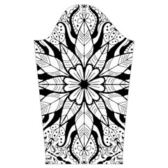 Seamless Tiling Pattern Hand Drawn Black White Kids  Long Sleeve Velvet Lounge Robe from ArtsNow.com Sleeve Left