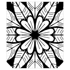 Seamless Tiling Pattern Hand Drawn Black White Kids  Long Sleeve Velvet Lounge Robe from ArtsNow.com Pocket Right