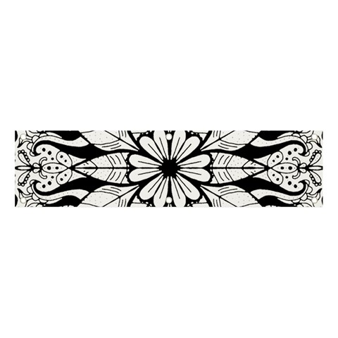 Seamless Tiling Pattern Hand Drawn Black White Banner and Sign 4  x 1  from ArtsNow.com Front